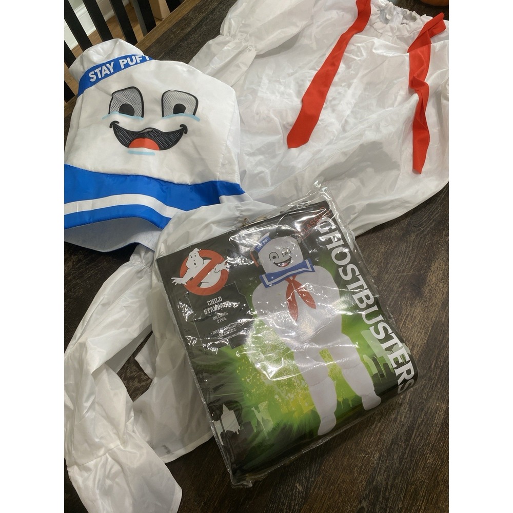 Ghostbusters Stay Puft Marshmallow Man Inflatable Costume Kids Standard Size 10